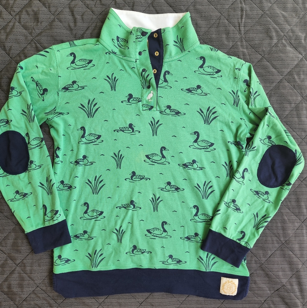 Women's Beaufort Bonnet pendleton popped collar shirt QQH print size medium